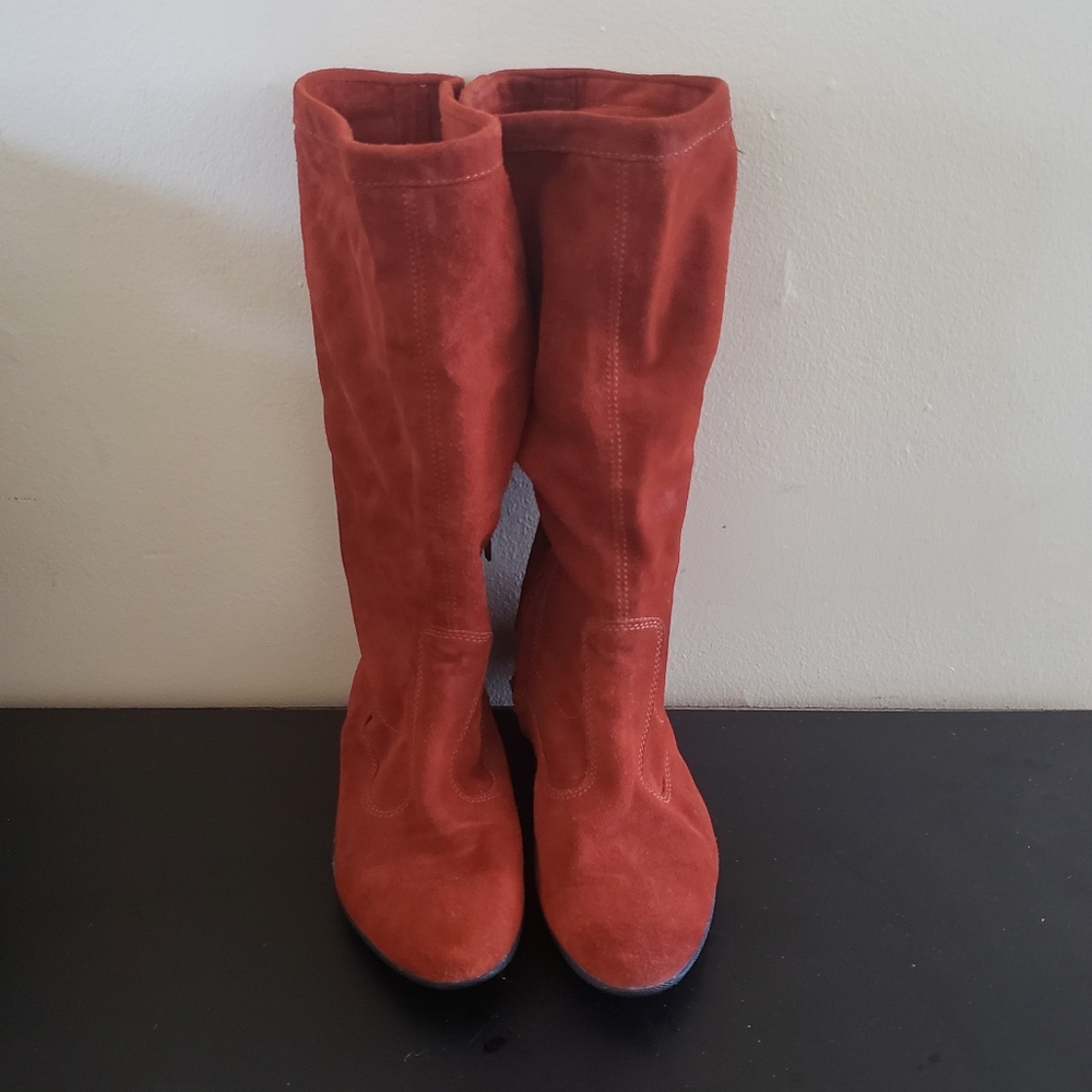 GEOX RESPIRA Women's Suede Leather  Boots - Rust - 39